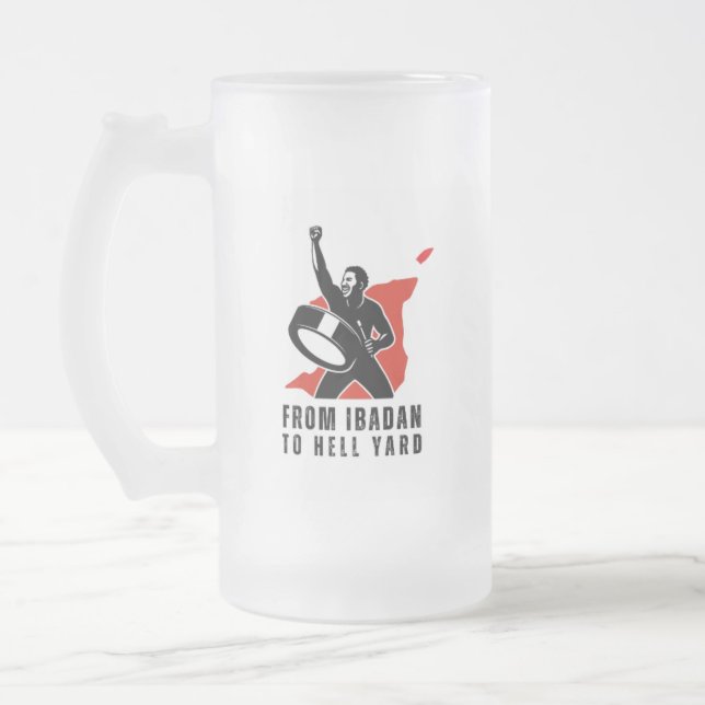 FITHY 16oz Victory (right-handed) Frosted Glass Beer Mug (Left)