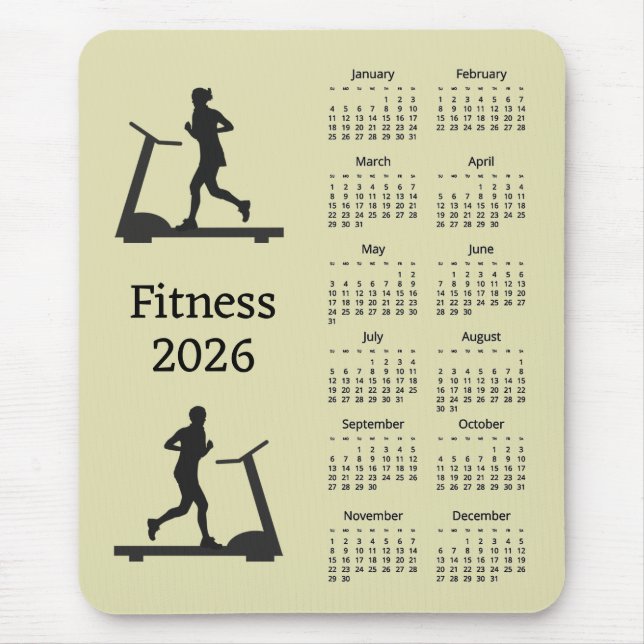 Fitness 2026 Calendar Mousepad (Front)