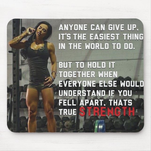 Fitness and Gym Motivation Mouse Pad (Front)