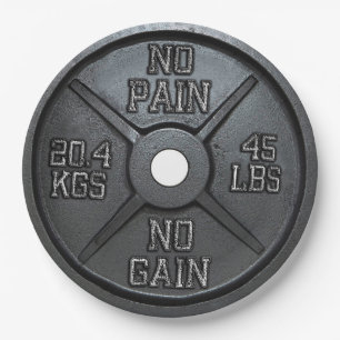 Fitness and Gym Motivation Paper Plate