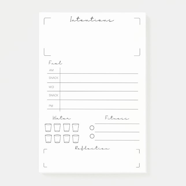 Fitness and Health Tracker  Post-it Notes (Front)