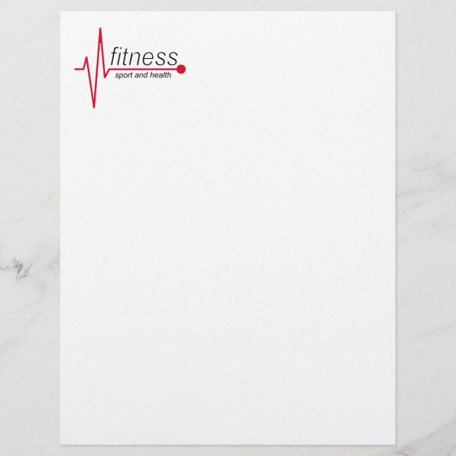 Fitness and sport custom letterhead (Front)