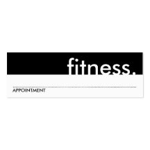 fitness. (appointment card)