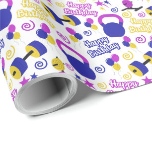 Fitness Birthday Wrapping Paper