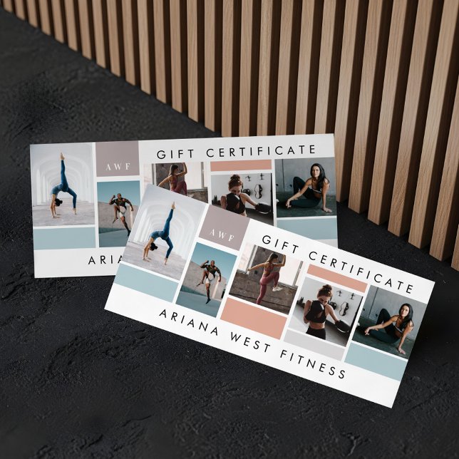 Fitness Brand Photo Collage Gift Certificate  (Fitness Brand Photo Collage Gift Certificate)