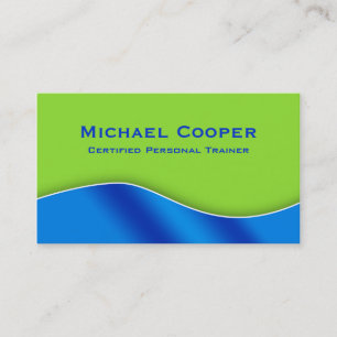 Fitness Business Card Professional Lime Royal Blue