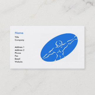 Fitness Business Card Template - blue