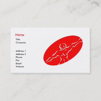 Fitness Business Card Template - Red
