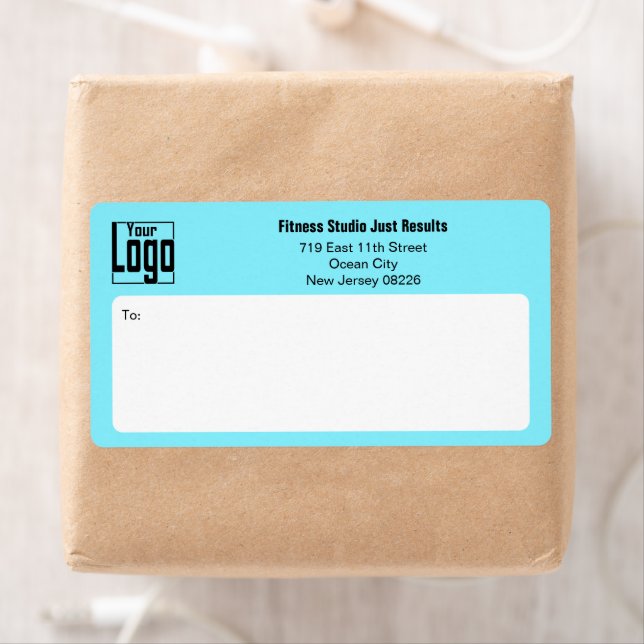 Fitness Business Logo Electric-Blue Black Shipping (Insitu)