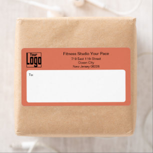 Fitness Business Logo Orange Black Shipping