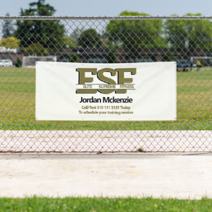 Fitness Business   Personal Trainer Monogram Logo Banner