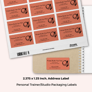 Fitness Business Skipping Rope Orange Address Label