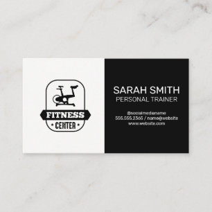 Fitness Centre Spin Bike Icon Business Card