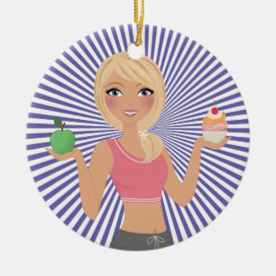 Fitness! Ceramic Tree Decoration