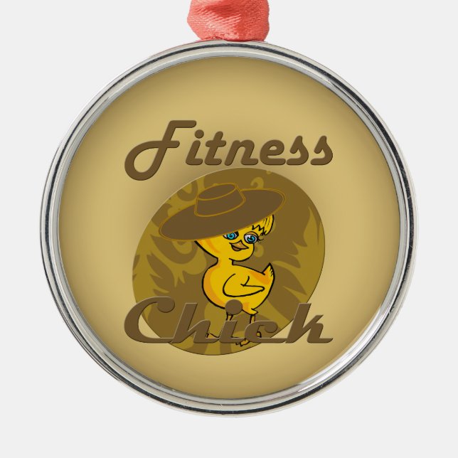 Fitness Chick #6 Metal Tree Decoration (Front)
