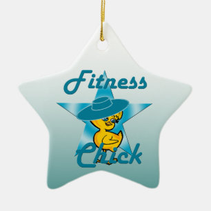 Fitness Chick #7 Ceramic Tree Decoration