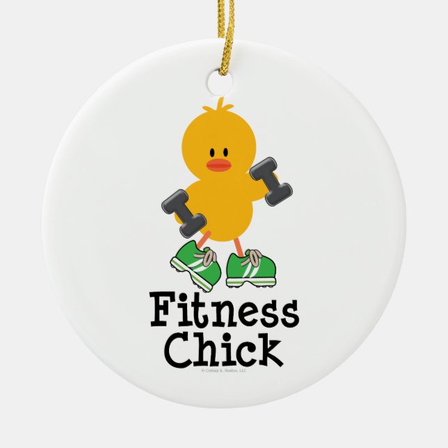 Fitness Chick Ornament (Front)