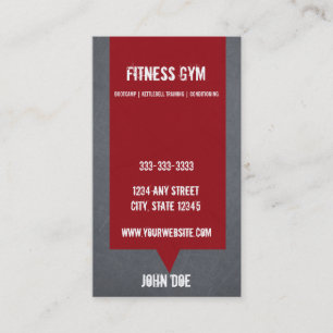 Fitness Class Business Card 10 Class Pass Card