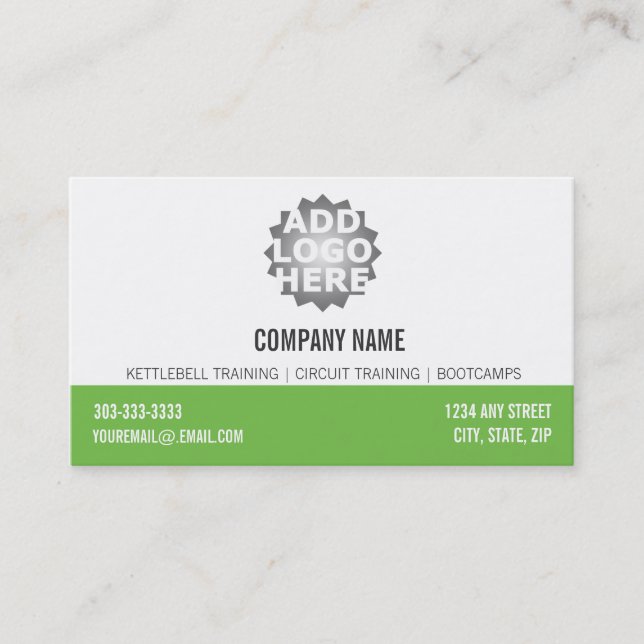 Fitness Class Business Card 10 Class Pass Card (Front)