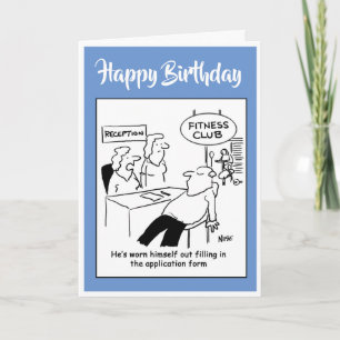 Fitness Club Member is Worn Out Card