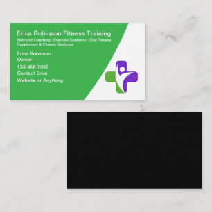 Fitness Coach And Training Modern Business Cards
