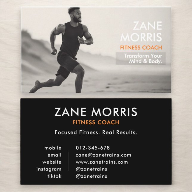 Fitness Coach Photo Business Card (Creator Uploaded)