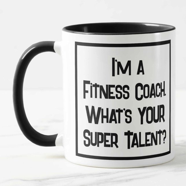 Fitness Coach Super Talent. Two Tone Coffee Mug (Creator Uploaded)
