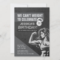 Fitness Crossfit Weight Workout Birthday Party