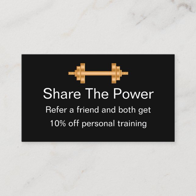 Fitness Customer Referral Rewards Card (Front)