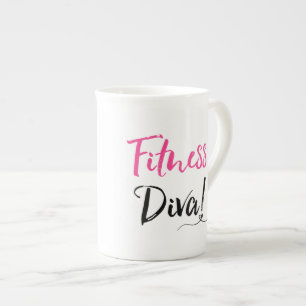 "FITNESS DIVA" BONE CHINA MUG