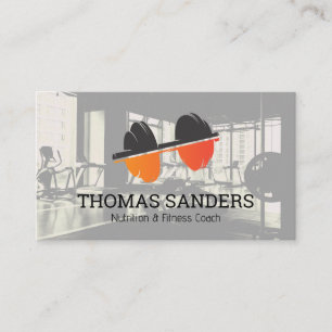 Fitness Dumbbell Logo   Gym   Personal Trainer Business Card