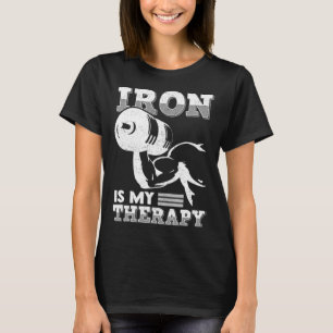 Fitness dumbbell muscle building weight lifting i T-Shirt