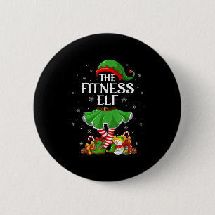 Fitness Elf Christmas Family Elf Squad Xmas Girls  6 Cm Round Badge