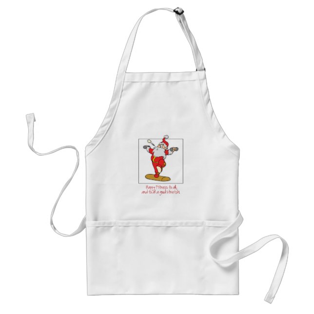 Fitness Exercise Christmas with Santa Standard Apron (Front)