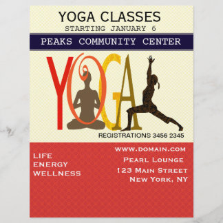 Fitness Exercise Pilates Yoga Modern Personalised Flyer