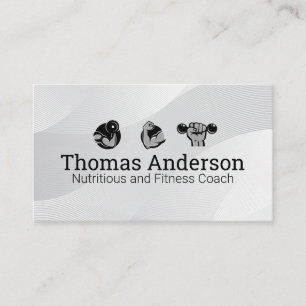 Fitness Exercises Logo Business Card