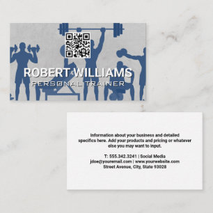 Fitness Exercises   QR Code Business Card