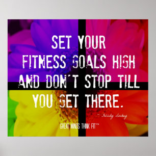 Fitness Flower Fitness Goals Poster