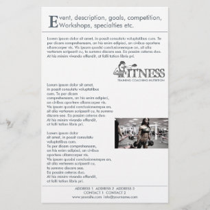 FITNESS ~ Flyer, Invitation Flyer