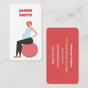 Fitness for Pregnant Trainer Business Card