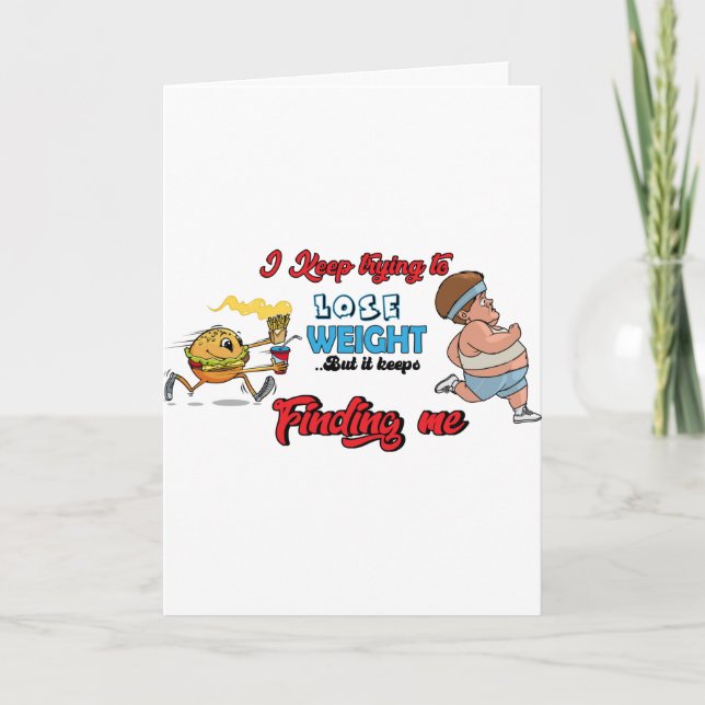Fitness Funny Cartoon Design Card (Front)
