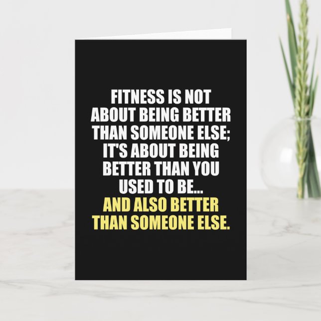 Fitness Funny Motivational Card (Front)
