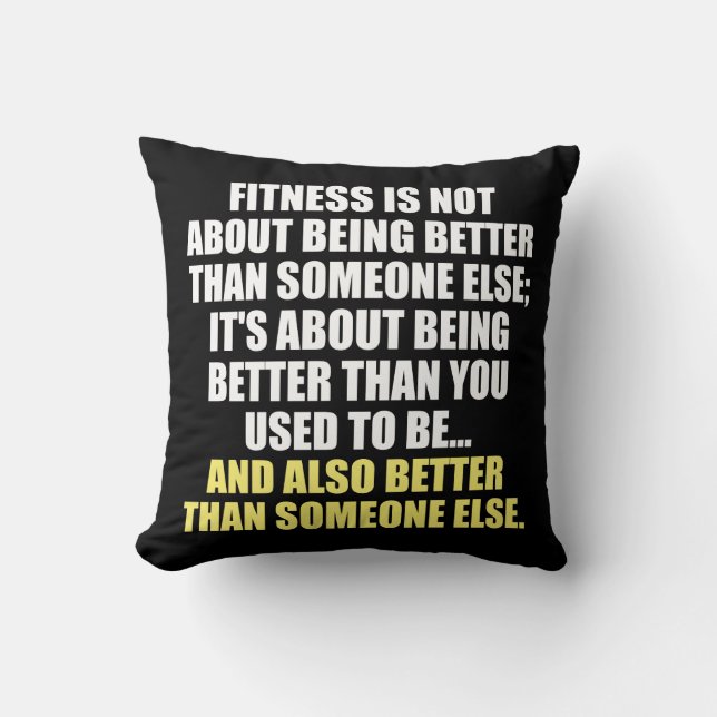 Fitness Funny Motivational Cushion (Front)