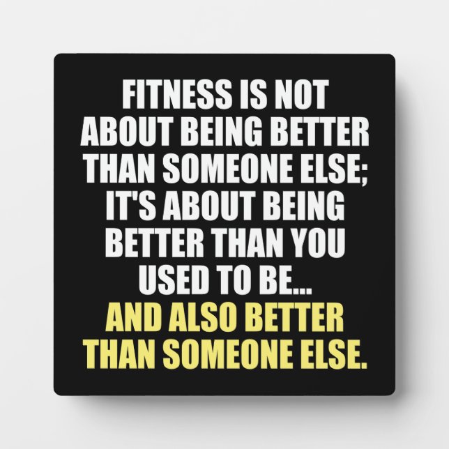 Fitness Funny Motivational Plaque (Front)