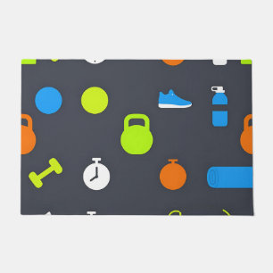Fitness Gear Workout Pattern Doormat