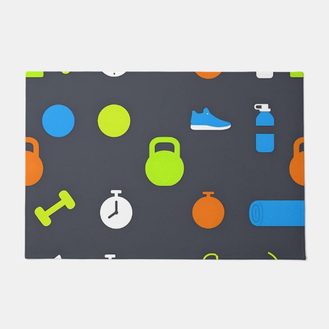 Fitness Gear Workout Pattern Doormat (Front)
