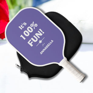 Fitness Gift For Her, Personalised Chic Blue White Pickleball Paddle