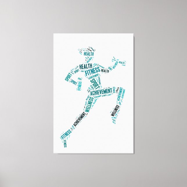 Fitness girl canvas print (Front)
