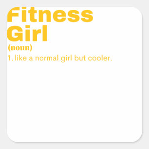 Fitness Girl - Fitness Square Sticker