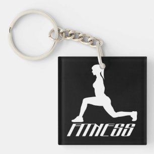 Fitness girl key ring